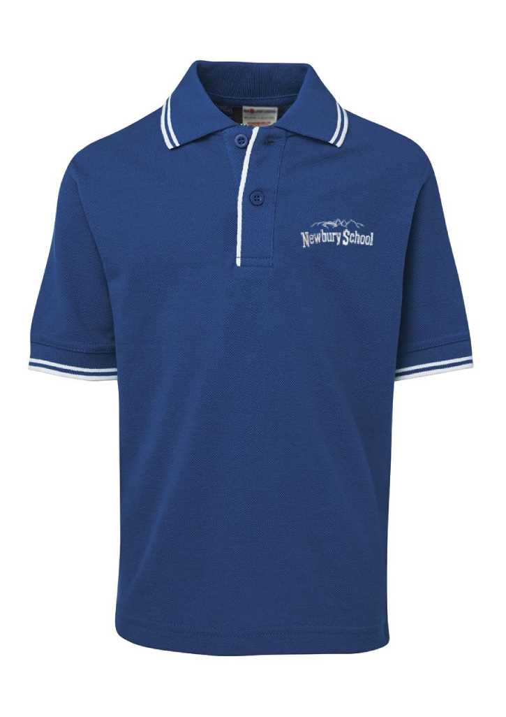 Newbury Primary School Polo Blue/White